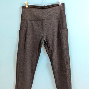 Kirkland Signature Active Leggings, Dark Grey, Size XL